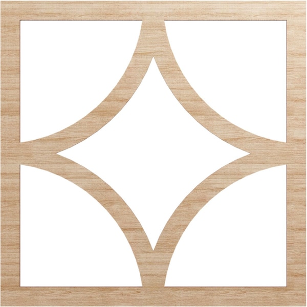 Ekena Millwork Statesman Wood Fretwork Pierced Ceiling Medallion, Alder, 20"OD x 12 3/4"ID x 3/8"T CMWP20X20X0375STAL - main